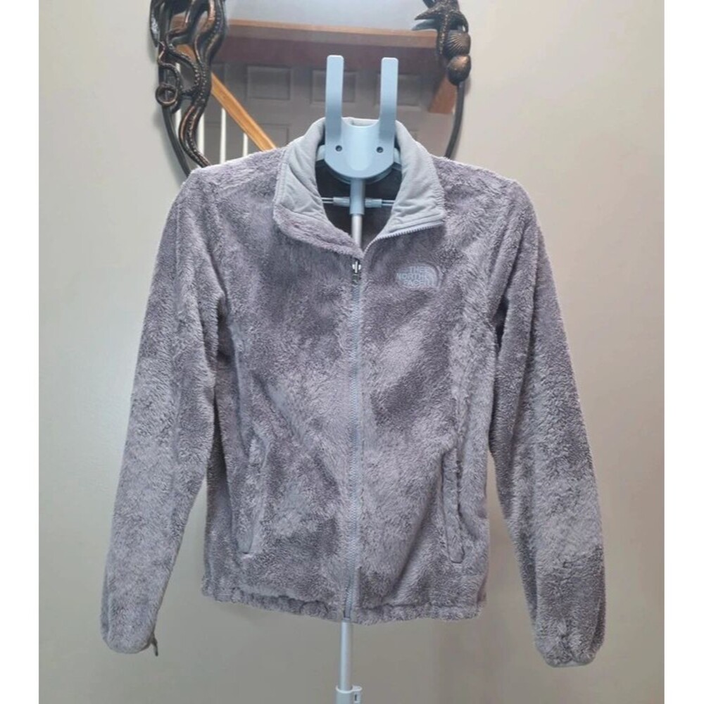 The North Face Osito Fleece Jacket Womens M Gray Full Zip High Pile Soft Plush